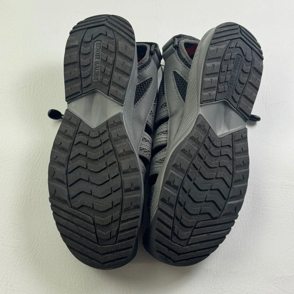 Eddie Bauer Cedar Mens Grey Orange Hiking Sandals Water Shoes Size 13 NEW